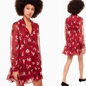 kate spade new york camelia silk chiffon minidress